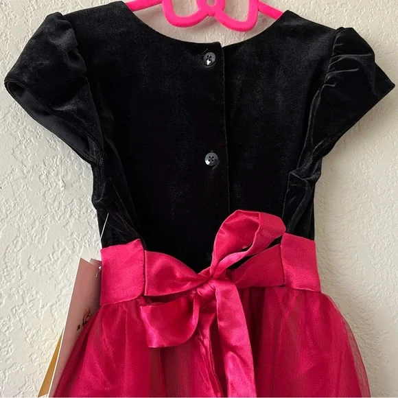 NEW !!! Jonah Michelle Girls Formal Party Dress Size: 5    Red / Black - Picture 5 of 9